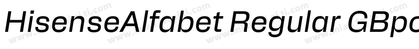 HisenseAlfabet Regular GBpc字体转换